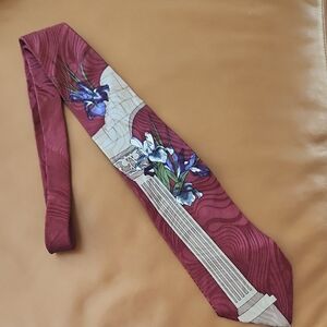 Valentino Pietro Red and Blue Floral Tie